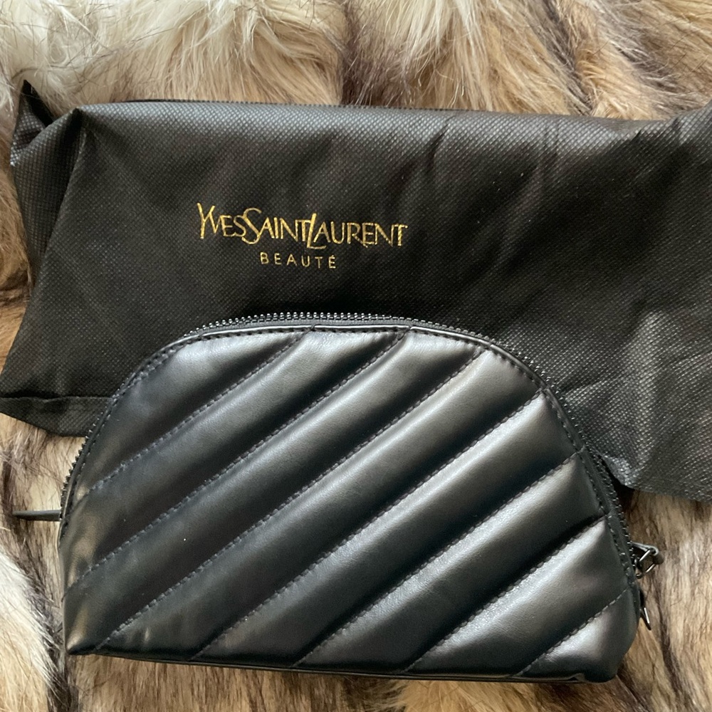 Yves Saint Laurent Black Leather Pouch